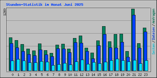 Stunden-Statistik im Monat Juni 2025